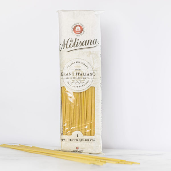 Confezione da 500 g di Spaghetto Quadrato N°1 La Molisana, un perfetto esempio di pasta italiana.