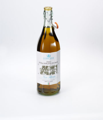 500ml-Flasche mit extra nativem, ungefiltertem Olivenöl, reine Essenz aus dem Salento von My Little Italy.