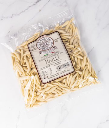 Frische Fusilli-Pasta, die an die Tradition von Molise erinnert, 500g-Packung.