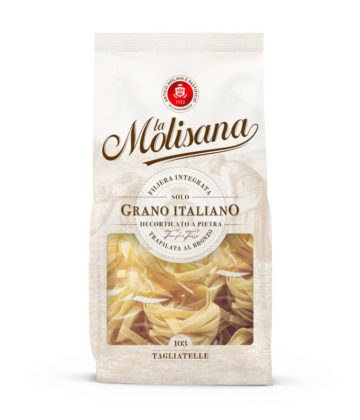 Paquet de 500g de Tagliatelle N°103 de La Molisana, pâtes traditionnelles italiennes, disponibles sur My Little Italy.