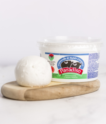 Portions de Mozzarella di Bufala DOP de 25g, un délice de Campanie, disponibles sur My Little Italy.