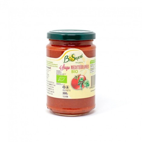 Glas Bio-Basilikum-Tomatensauce 300g, importiert aus Molise, Italien, erhältlich auf My Little Italy.